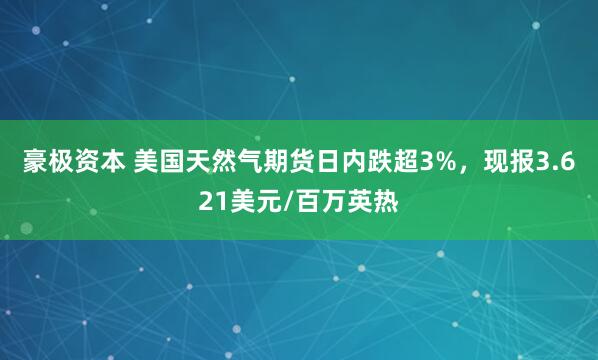 豪极资本 美国天然气期货日内跌超3%，现报3.621美元/百万英热