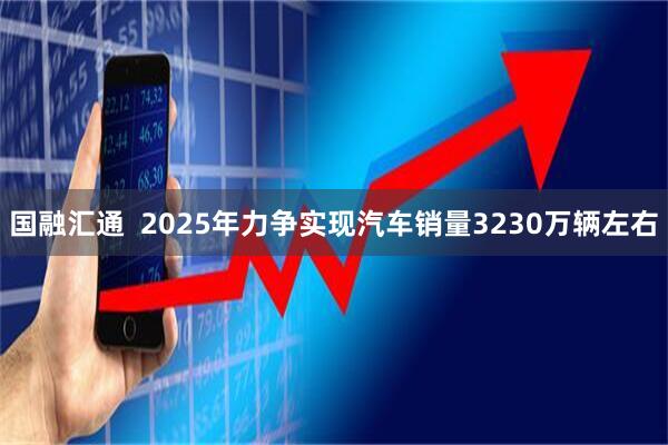 国融汇通  2025年力争实现汽车销量3230万辆左右