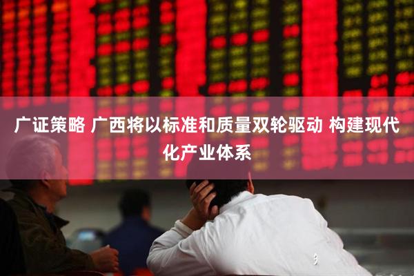 广证策略 广西将以标准和质量双轮驱动 构建现代化产业体系